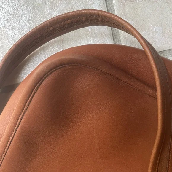 Gorgeous Vintage British Tan Leather Briefcase w/ Crossbody Strap -GHW - Picture 10 of 10